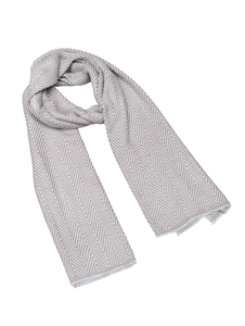 Premium Beige Cream Zigzag Scarf for Women, 28x80 Inch Handmade Wool Acrylic Stole, Best Quality Soft Fiber Winter Wrap Shawl - Product Image 5