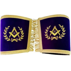 Elegant Masonic Gauntlets Cuffs White Freemason Gloves With Embroidered Square And Compass Symbol High Quality Cuffs - Product Image 1