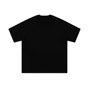 T-shirt décontracté pour homme 100 % coton, col rond, manches courtes, couleur unie, coupe classique, tricoté, anti-plis, logo imprimé sur le devant - Product Image 2