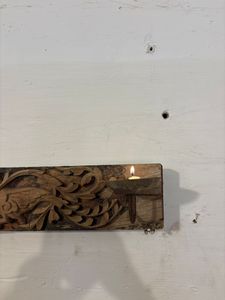 Panel de Madera de Teca Vintage con Grabado Fino, Estilo Moderno de Mediados de Siglo, Artesanía, Decoración de Pared para Hogar u Oficina, Muebles de Exterior - Product Image 4