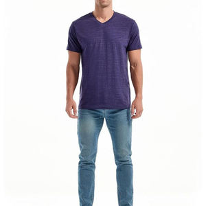 T-shirts pour hommes en coton peigné 100% à col rond, vierges, prix de gros, impression rapide, livraison rapide - Product Image 6