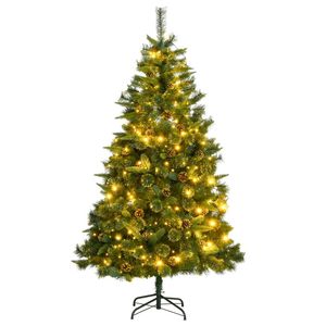 Arbre de Noël artificiel articulé de 82,7 pouces avec 300 LED - Product Image 1