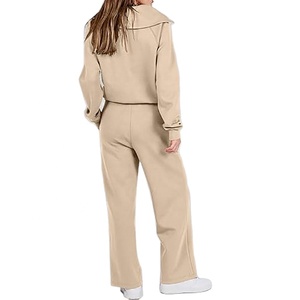 Mode diamant mince couleur unie survêtement sweats à capuche pantalons de survêtement survêtement Jogging strass deux pièces ensembles de sueur vêtements d'hiver - Product Image 5