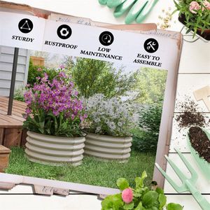 Galvanized Garden Bed Flower Pots & Planters for Outdoor Decor - Product Image 6