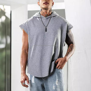 2025 Oem Custom Logo 100% Cotton <b>Hoodies</b> Fitness Sports Tank Top With Hood Gym Training Zipper <b>Sleeveless</b> <b>Hoodies</b> For Men - Product Image 6