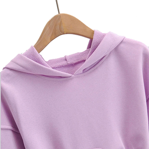เสื้อฮู้ดครอปท็อปผู้หญิงขายดี สีเทา ทรงโอเวอร์ไซส์ สไตล์สตรีท สำหรับฤดูหนาว ความยาวสั้น มีกระเป๋า สไตล์ฤดูใบไม้ร่วง - Product Image 4
