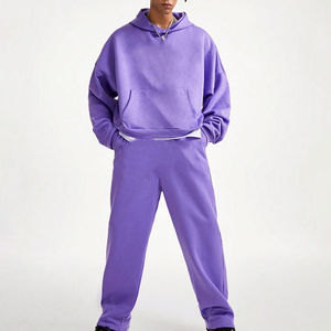 Nouvelle Collection 2026 : Ensemble Jogging Hiver Unisexe Personnalisable de Haute Qualité avec Logo Brodé et Strass, Taille Plus, Couleur Unie - Product Image 2