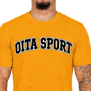 Amber <b>Orange</b> Fitted T <b>Shirt</b> for <b>Men</b> Short Sleeve Crew Neck Custom Printed Slim Fit Casual Cotton Tee Wholesale Streetwear Sports - Product Image 3