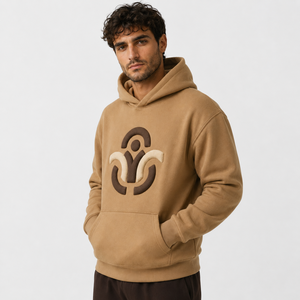 Sweat à capuche épais avec impression en relief, tissu lourd, graphismes dimensionnels et coupe décontractée pour un style streetwear premium. - Product Image 5
