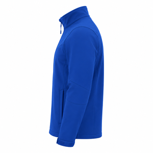Chaqueta Softshell Azul para Hombre, Cierre Frontal, Resistente al Viento, Informal, para Otoño, Corte Regular, Color Sólido, Poliéster, Último Diseño - Product Image 1
