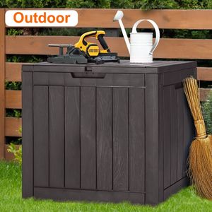 Boîte de rangement en résine imperméable et résistante aux UV de 31 gallons pour jardin extérieur et rangement intérieur - Product Image 6
