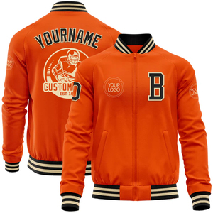 Chaqueta Varsity Deportiva Personalizada con Bordado Frontal, Chaqueta Cortavientos de Algodón y Forro Polar de 320 GSM, Unisex, Venta al Por Mayor - Product Image 2