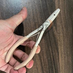 คีมต่อผมสแตนเลสเคลือบสีเบจแบบมืออาชีพ 1 รู พร้อมด้ามจับกันลื่น สำหรับต่อผมแท้แบบ Remy รูขนาด 3 มม. - Product Image 5