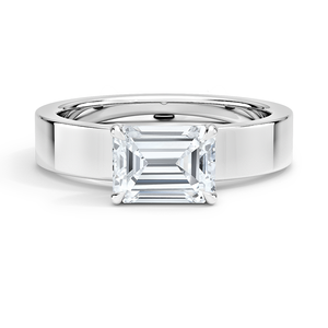 Belle bague solitaire fabriquée en or jaune massif 14 carats - Product Image 3