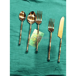 <b>Black</b> Wavy Twig Handle Piece <b>Set</b> Stainless Steel Cutlery Tableware Wholesale Custom Fine Dining Home Kitchen Decors Product Top - Product Image 5
