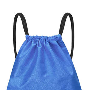 Mochila con Cordón de Poliéster de la Mejor Calidad, Color Negro, Bolsa de Tela Deportiva para Viajes con Diseño de Logotipo Personalizado - Product Image 4