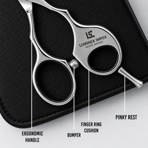 NYBL-55 5.5inch Straight <b>Left</b>-<b>handed</b> <b>Scissors</b> JAPAN 440C Sharp 58-59HRC Hardness Stainless Steel Handle Barber Shears Hair 28 - Product Image 5