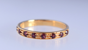 S925 <b>Sterling</b> <b>Silver</b> Yellow Gold Eternity Band Fine <b>Rings</b> With Channel <b>Set</b> Topaz Stones Classic Style Everyday Wear Fine Jewelry - Product Image 3
