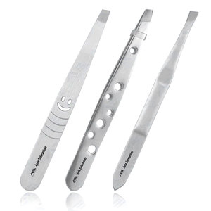 Pinzas de Precisión de Punta Fina de Alta Calidad para Pestañas Profesionales, Pinzas de Acero Inoxidable para Extensión de Pestañas con Logotipo Personalizado - Product Image 1