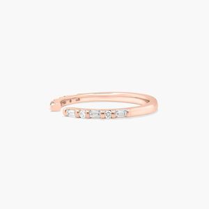 Channel Set <b>Open</b> Diamond Wedding <b>Ring</b> In Rose Gold - Product Image 5