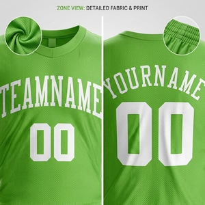 Ensemble de maillots de basket-ball sublimés personnalisés, respirant, avec impression du nom et du numéro de l'équipe, kit uniforme avec short, vente en gros de vêtements de sport, taille plus, 100% - Product Image 6