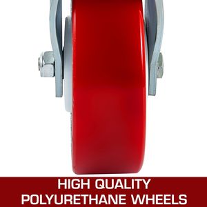 Heavy Duty 8 \ "ruote Per ponteggi Set 3200 libbre Per Set in poliuretano freno rosso ruote Per bloccaggio Per Scaffold mensole - Product Image 3