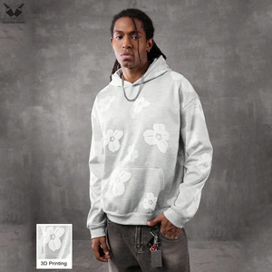 Sudadera con Capucha y Estampado Completo, Último Estilo Ecológico para Hombre, con Bolsillos, Diseño Casual, Algodón/Poliéster - Product Image 5