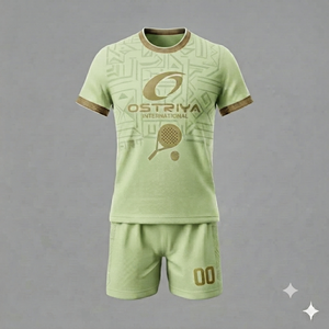 Uniforme de Pickleball Ostriya International para Hombre, Manga Corta, Cuello Redondo, 100% Poliéster, Sólido, Anti-UV, Absorbe la Humedad, Deportivo - Product Image 4