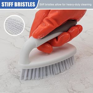 Spazzole per Pulizia con Setole Rigide Resistenti per Bagno, Doccia e Cucina - Spazzola per Scrubbing con Manico Confortevole per Pulire la Vasca - Product Image 3