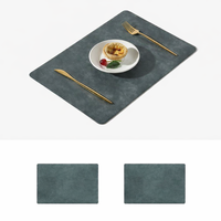 Nouvelle Arrivée : Set de Table Rectangulaire Personnalisé en Similicuir PU de Luxe, Fait Main, Réutilisable, Lavable, Épaisseur 2mm, Idéal pour Événements Festifs et la Maison