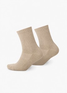 Chaussettes mi-hautes vert foncé pour hommes, mélange de coton, antidérapantes, avec logo, tricotées, bord côtelé, épaisseur standard, usage quotidien - Product Image 2