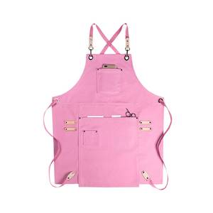 Customized Canvas Barista <b>Apron</b> Unisex Coffee Shop Uniform Adjustable Leather Strap Vest Wholesale Commercial <b>Kitchen</b> - Product Image 1