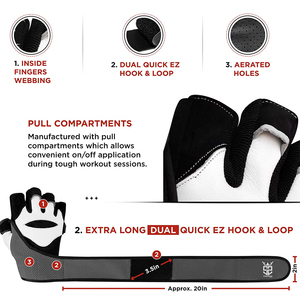 Leather Made <b>Weight</b> Lifting Grips Palm Protective With Wrist Wraps For Gym Fitness Workout Exercise <b>Training</b> <b>Gloves</b> - Product Image 3