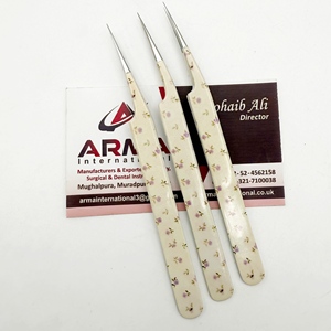 Pince à épiler professionnelle en acier inoxydable pour extensions de cils, écologique et durable, pour la séparation des cils, logo personnalisé, précision - Product Image 1