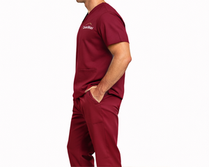 Ensemble de blouses d'infirmière unisexe de qualité supérieure – Uniforme médical extensible avec haut et pantalon – Vêtements de travail hospitaliers personnalisés - Product Image 2