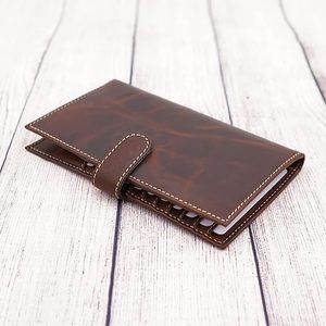 Wholesale Price Genuine Leather Durable High Quality OEM Long Men's <b>Wallet</b> With Custom Logo Trending Snap Button Closure - Product Image 3