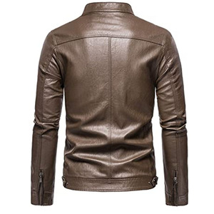 Veste pour homme à fermeture éclair, personnalisable, coupe ajustée, col montant, idéale pour l'automne - Product Image 1