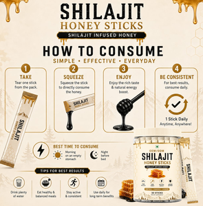 Bâtonnets de miel Shilajit avancés 30 unités – Sachets de miel Shilajit Premium avec Shilajit naturel pour soutenir l'énergie et la vitalité - Product Image 4