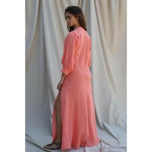 Caftán Largo Informal Estilo Occidental Hecho a Mano para Mujer, Corte Regular, Teñido a Mano, Talla Única, Cintura Natural, Ecológico, Hecho en India - Product Image 2