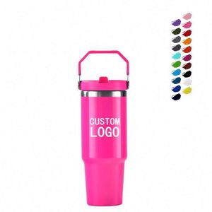 Gobelet isotherme personnalisé de 30 oz à double paroi en acier inoxydable, tasse à café isolée sous vide, tasse de voyage pour voiture avec poignée et couvercle - Product Image 1
