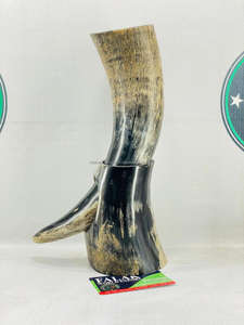 Premum Quality 100% Natural Viking Horn Natural Crafts Drinking Horn with Leather <b>Holder</b> Elegant and Durable Drinking HornBy FWE - Product Image 3