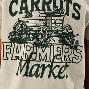 Camiseta Estampada Carrots Farmers Market para Hombre, Casual, Manga Corta, 100% Algodón, Verano, Transpirable, Popelina, Logotipo Frontal - Product Image 6