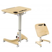 Bureau mobile multifonctionnel réglable EMA pour ordinateur portable, idéal pour l'école, les enseignants et les postes de travail de bureau