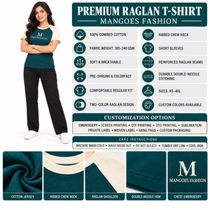 Camiseta de hombre con manga raglán, bloques de color, cuello redondo, ajuste casual, tejido de punto, largo regular, 100% algodón, parte delantera holgada - Product Image 6