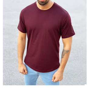 T-shirts pour hommes de la meilleure qualité en coton personnalisé grande taille T-shirts vierges surdimensionnés de poids lourd impression T-shirts pour hommes de BD - Product Image 2