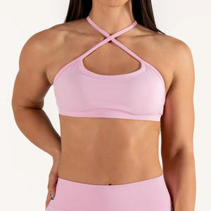 Soutien-gorge de sport double couche pour femme, dos nu à bretelles, maintien élevé, pour la course, la gym, le fitness, l'entraînement, le yoga, haut court respirant, vêtements de sport OEM - Product Image 3