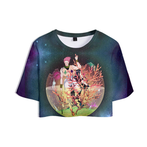 Joker Character Printed <b>Crop</b> <b>Top</b> Short Sleeve O-Neck Casual Men's T-Shirt <b>Red</b> Black Design - Product Image 6