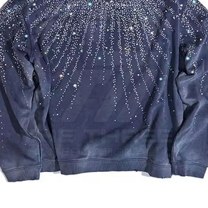 Sudadera con Capucha Personalizada para Hombre con Pedrería, Ropa de Moda de Primera Calidad, Estilo Urbano Moderno, Suave y Cómoda - Product Image 5