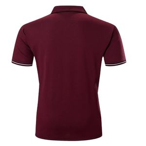 Men's Black Short Sleeve Knitted Polo Shirt Solid Color Casual Style Regular Fit - Product Image 4