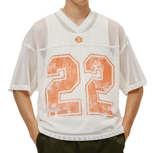 Jersey de Fútbol Americano de Malla Oversize de Calidad Premium para Hombre, Transpirable, de Poliéster, Estilo Urbano, Top Deportivo, Número Personalizado, Servicio OEM - Product Image 1